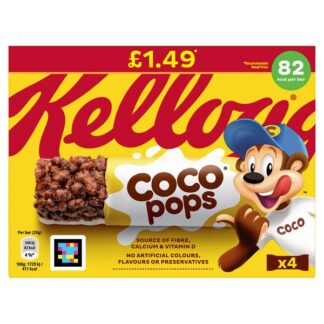 Kell 4 Pk Coco Pop Cereal & Milk Bar £1.49 Pm