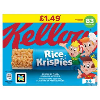 Kell 4 Pk Rice Krispies Cereal & Milk Bar £1.49 Pm