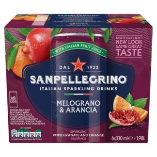 Can 6 Pack San Pellegrino Pomegranate & Orange