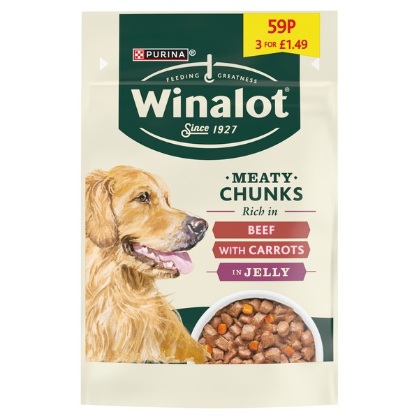 Winalot Meaty Chunk Beef In Jely Pch 59P 3For£1.49